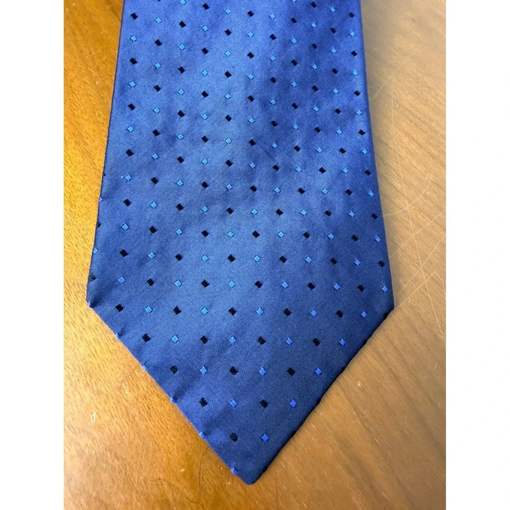 Michael‎ Newell Mens Silk Tie Blue Mini Diamond Pattern